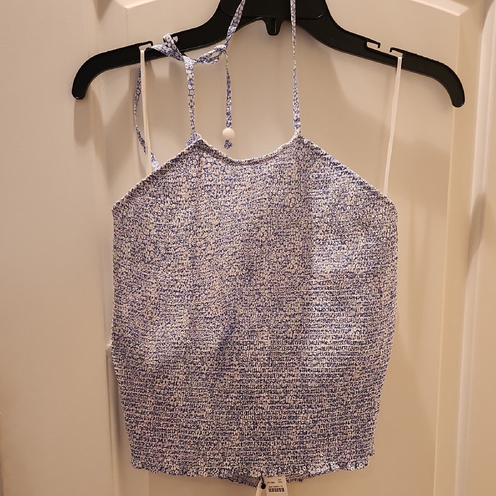 Blue and White Women's HalterTop Nwt